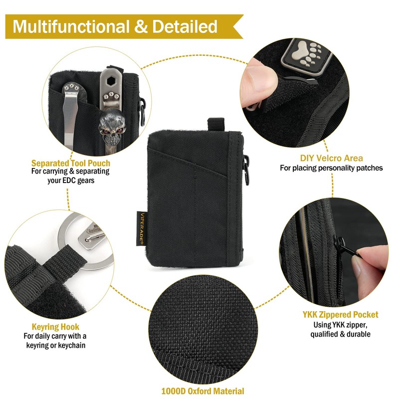 VIPERADE VE17 Mini EDC Pocket Pouch, Small EDC Organiser with