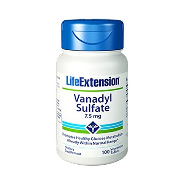 Life Extension - Vanadyl Sulfate - 7.5 Mg - 100 Tabs Pack of 2
