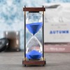 Large Hourglass Timer 60 Minute, Decorative Wooden Sand Timer with