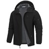 33,000ft 33,000ft Men's Hooded Softshell Jacket Waterproof Lightweight Insulated Windbreaker