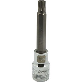 Dynamic Tools D013750 1/2" Drive Torx Head Socket with T50 Long Bit, Chrome Finish