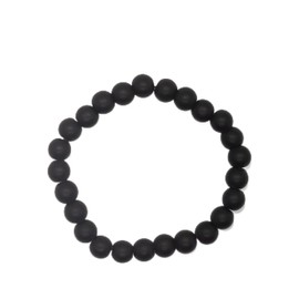 H&H Spirit Jewerly Onyx Matte Natural Gemstone Bracelets Natural Stones Ball Bracelet 8 mm Beads for Men and Women, Gemstone, Semi-precious stones
