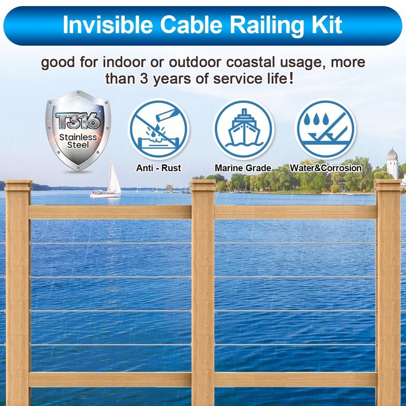 TooTaci 100 Packs T316 Stainless Steel Protector Sleeves Inner Thickened