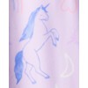 Carter's Big Girls Footed Microfleece PJ's Sleeper Pajamas, Lt Violet/Unicorn,