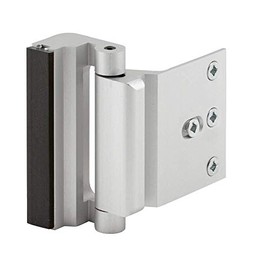 Defender Security Satin Nickel U 10827 Door Reinforcement Lock – Add Extra, High Security to Your Home and Prevent Unauthorized Entry – 3” Stop, Aluminum Construction Finish, 3" Limited Edition