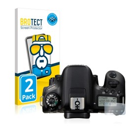 brotect 3D Curved Screen Protector compatible with Canon EOS 77D (top plate display) (2 Pack) - Full Screen Coverage