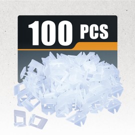 POWERTEC Tile Spacers 1/16" Tile Leveler Clips 100 Pack, Tile Leveling System Tile Leveler Spacer Clips for Floor and Wall Installation (71898)