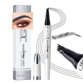 Yulinlon Q709 Brow Master – 4-Way Waterproof Eyebrow Pen for Effortless Brows (4#Black)