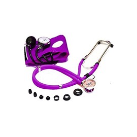 Hiboss Kit de Cuidado Oral Irrigador Bucal 2400-MOR Morado con Estetoscopio Rappaport y Posibles Ajustes de Presión para Limpieza Profunda y Salud de las Encías