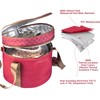 2 Pack Pie Carrier with Lids and Handles, Loadable Cupcake