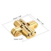 sourcing map 2pcs Invisible Concealed Cross Hinges Wooden Doors, Zinc