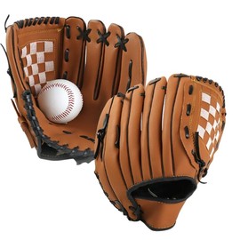 Glove Set for Kids, 2 Gloves with Baseball, 10.5" Right Throw Baseball Set Catchball Set Softball