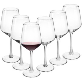 CZUMJJ Wine Glasses set of 6, 12 oz Durable Red White Wine Glasses for Wedding, Party, Dishwasher Safe