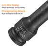 sourcing map 15mm Hex Impact Bit Socket H15 1/2" CR-MO