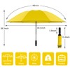 Lejorain Automatic Folding Umbrella Inverted - Upside Down Yellow Windproof