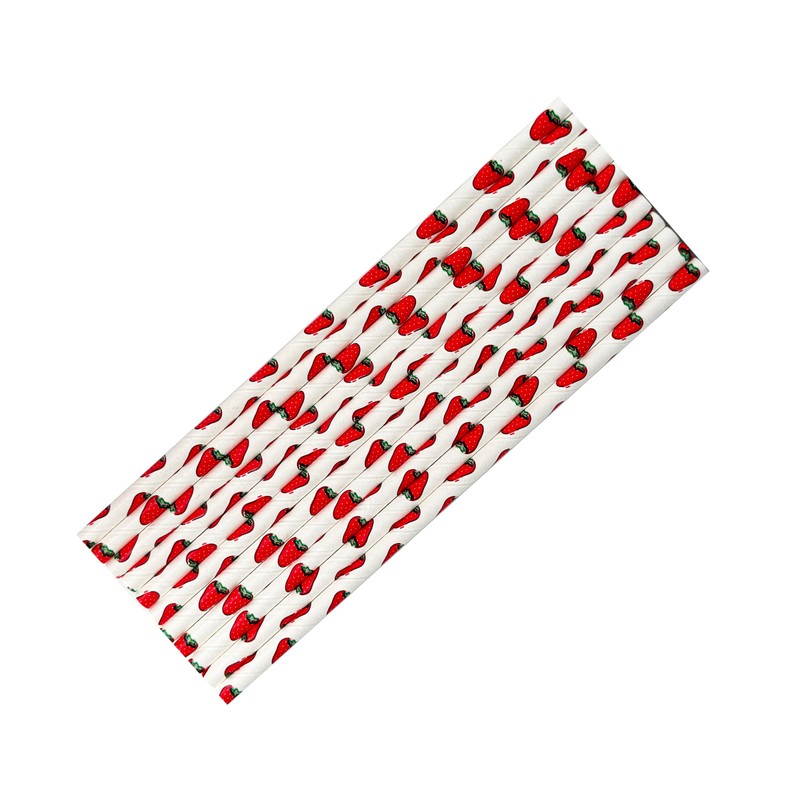100 Pcs Disposable Straws, Biodegradable Paper Straws for Juices, Shakes,