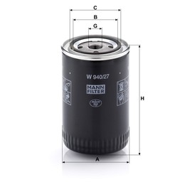 Original MANN-FILTER Oil filter W 940/27 – For Passenger Cars and Utility Vehicles