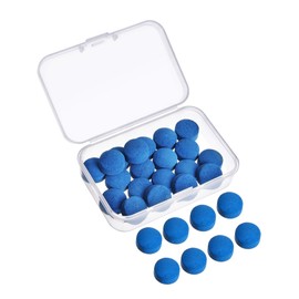 Jetec 30 Pieces Billiard Pool Cue Tips 13 mm Blue Pool Stick Tips Replacement Kit with Storage Box for Snooker Supplies