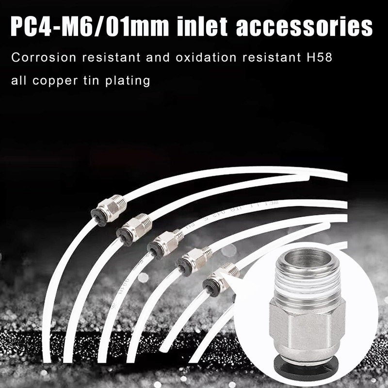 Pack of 10 3D Printer Pc4-M10 Connector, Pc4-M10 Connector, Pc4-M10
