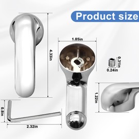 Single Metal Lever Handle Replacement for Delta H79 Faucet Handle Compatible with Delta Tub & Shower Handle 1300/1400 Series Tub Faucet, Shower with Screw & Wrench (Chrome)