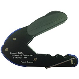 Compression Connector Crimping Tool Coaxial Pro Series Compression Crimper Coax Connector RG59 | RG6 | Quad Shield | Snap-N-Seal Coax Cable F Plug Crimper, Professional Crimp Tool