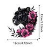 2PC Black Panther & Pink Peony Vinyl Decals 4.72"x5.12" Waterproof,
