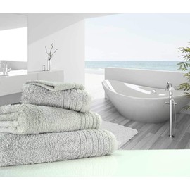 Luxury linenHall 650gsm Plain Silver Grey Bath Towel (SEE SIZE OPTIONS)