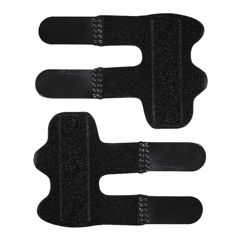 【ZHUOYUE】指保護具 固定指カバー 指固定バンド 骨折固定夾板 カバー 指骨固定指保護カバー 通気性 耐久性 調節可能(黒-2箇入り)