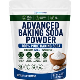Advanced Baking Soda Powder: Organic Use Aluminum Free Baking Soda w/Superfoods to Support Kidneys, Stomach Acid, Alkalinity, Immune, Antacid, Health & Wellness, Organic Use
