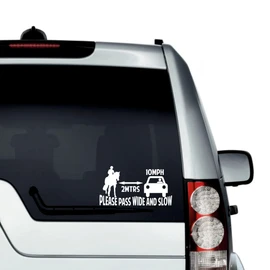 Equestrian Please Pass Wide and Slow Sticker