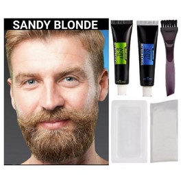 1 KIT-DIY BLONDE BEARD AND MOUSTACHE HAIR DYE CREAM-COLOR GRAY BEARD IN MINUTES