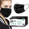 NNPCBT 100PCS 3 Ply Black Disposable Face Mask Filter Protection