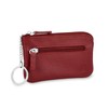 LEDEROW Leather Key Case [2 Separate Compartments] Zip for Men