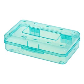 Plastic Pencil Box Large Capacity Pencil Box Clear Box with Snap-Tight Lid,Large Capacity Hard Pencil Case with Snap-Tight Lid,Plastic Pencil Box Large Capacity Pencil Case with Snap Tight Lid,Green