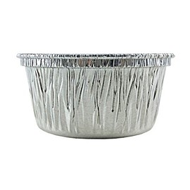 Handi-Foil 4 oz Aluminum Muffin Cupcake Ramekin Cup w/Clear Lid Disposable Tins (Pack of 20)