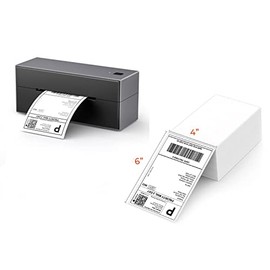 MUNBYN Bluetooth Thermal Label Printer & Thermal Direct Shipping Label (Pack of 500 4x6 Fan-Fold Labels)
