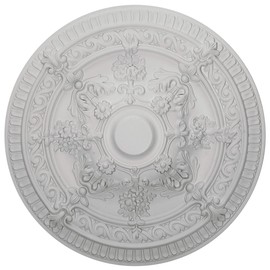 Ekena Millwork CM26VI Vincent Ceiling Medallion, 26"OD x 3"P (Fits Canopies up to 6"), Factory Primed