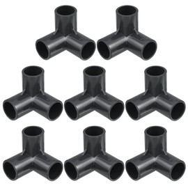 PATIKIL 20mm ID U-PVC Pipe Fittings, 5 Pack 3 Way Elbow Side Outlet Tee Furniture Fittings Pipe Connector for Garden Irrigation Support