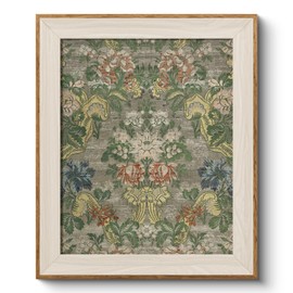 VIYYIEA Framed Canvas Wall Art, Vintage Wall Art for Living Room, Boho Oil Painting Picture Summer Home Decor Bathroom Wall Decor Gifts for Friends or Family -【Mirror Flower】-(10"x12")