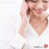 A.UN Jewelry 925 Birthstone Heart Necklace, Sterling Silver, Garnet Zirconia
