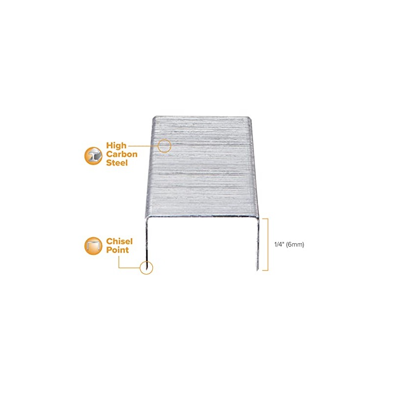 Bostitch Office Premium Standard Staples, 1/4" Full Strip, Box of