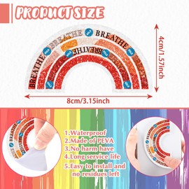 36 Pcs Sensory Strips Anxiety Calm Mindfulness Stickers Stress Breathing Stickers Fidget Adhesives Tactile Rough Textured Mental Health Strips for Adults Teens Desk Office Computer(Charming)