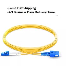 Fiberopticdistriobution 1.5M LC / SC UPC Duplex 2.0mm PVC(OFNR) 9/125 Single Mode Fiber Patch Cable-7988