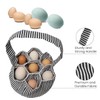 WEZCHUGHAOL Rustic Striped Egg Collecting Basket for Home and Garden
