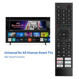Universal Remote Control Replacement for Hisense TV, Compatible for Hisense Google 4K UHD Android Smart TVs (NO Voice Function)