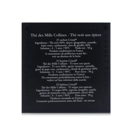 Thé des Mille Collines, African Black Tea, Box of 25 Cristal® Teabags, Dammann Frères