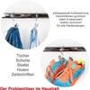 Norhogo Pack of 9 Multifunctional Metal Hangers, Double Adjustable Clips,