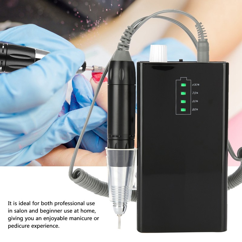 30000 RMP Electric Nail File Polisher Cordless Rechargeable Manicure Drill