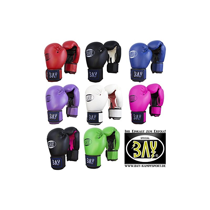 BAY® Future Boxing Gloves Boxing Gloves Pink Black Leather PU