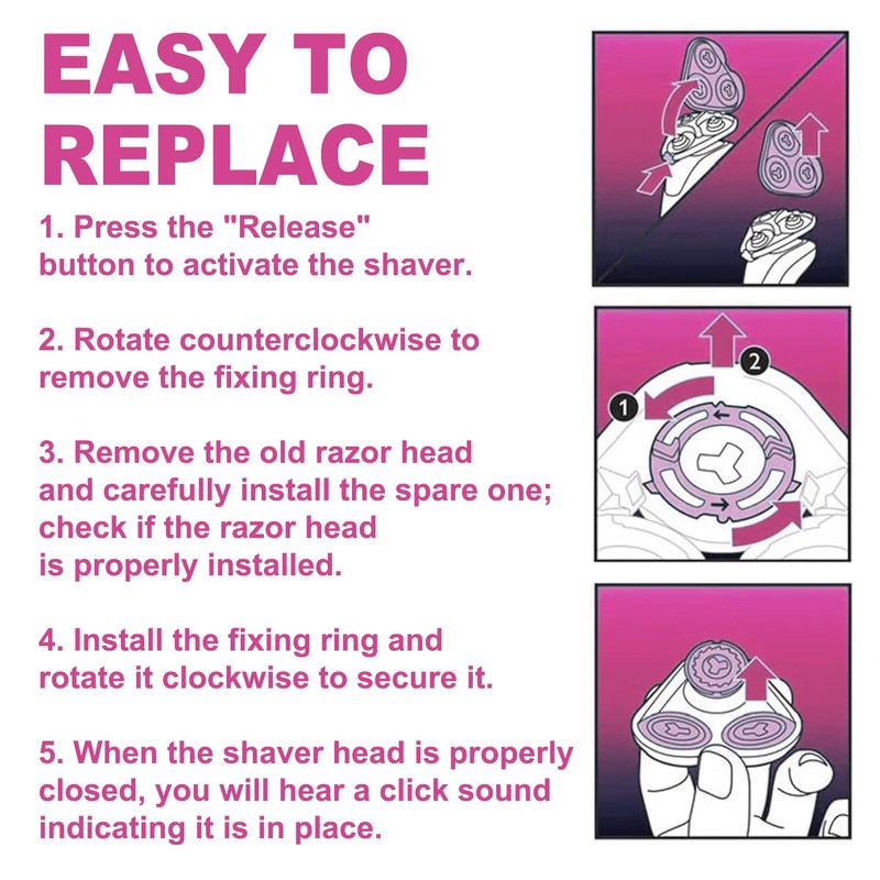 9 Packs SH50 Replacement Heads Compatible with P-hilips Norelco Series